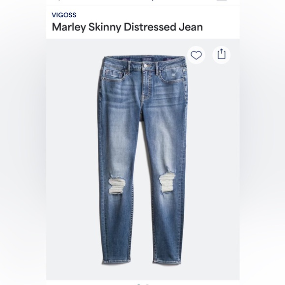 Vigoss Marley Skinny Distressed Jean Stitch Fix - Picture 1 of 6